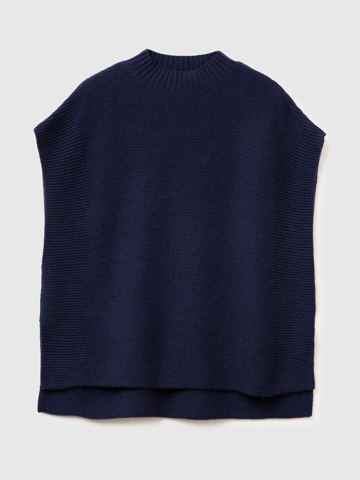 SLEEVELESS SWEATER Mujer image number 5